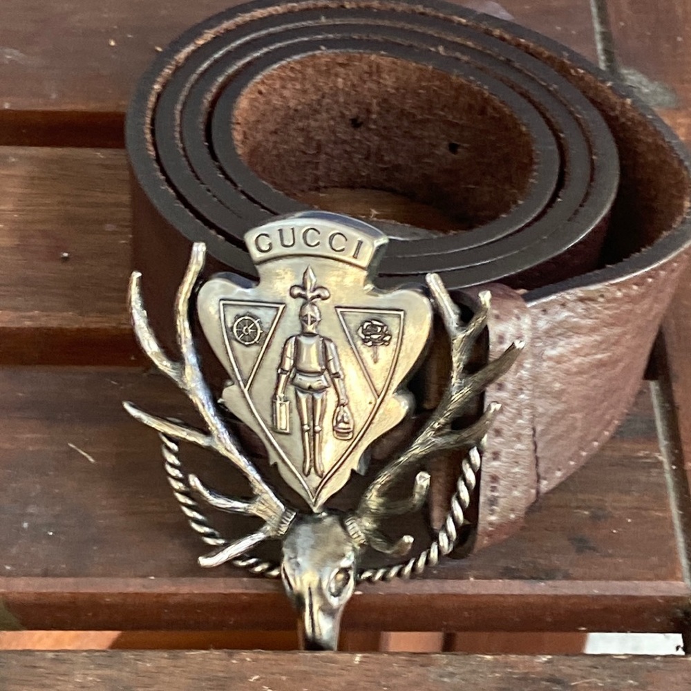 Gucci Leather belt. Unisex